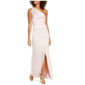 CHI CHI LONDON Alyssa One-Shoulder White Gown